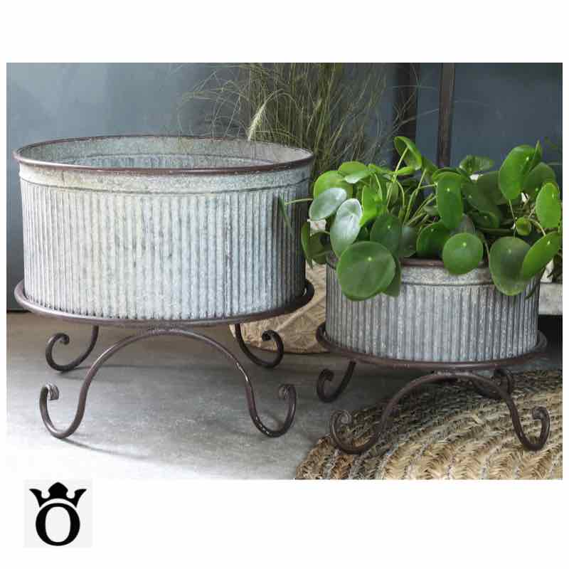 DIXIE STORE fioriera | Aiuola Loft 363 in metallo Supporto per piante | Supporto per piante fantasioso | Per l'arredamento di interni ed esterni ottima impressione Bianco DIXIE STORE fioriera | Aiuola Loft 363 in metallo Supporto per piante | Supporto per piante fantasioso | Per l'arredamento di interni ed esterni ottima impressione Bianco