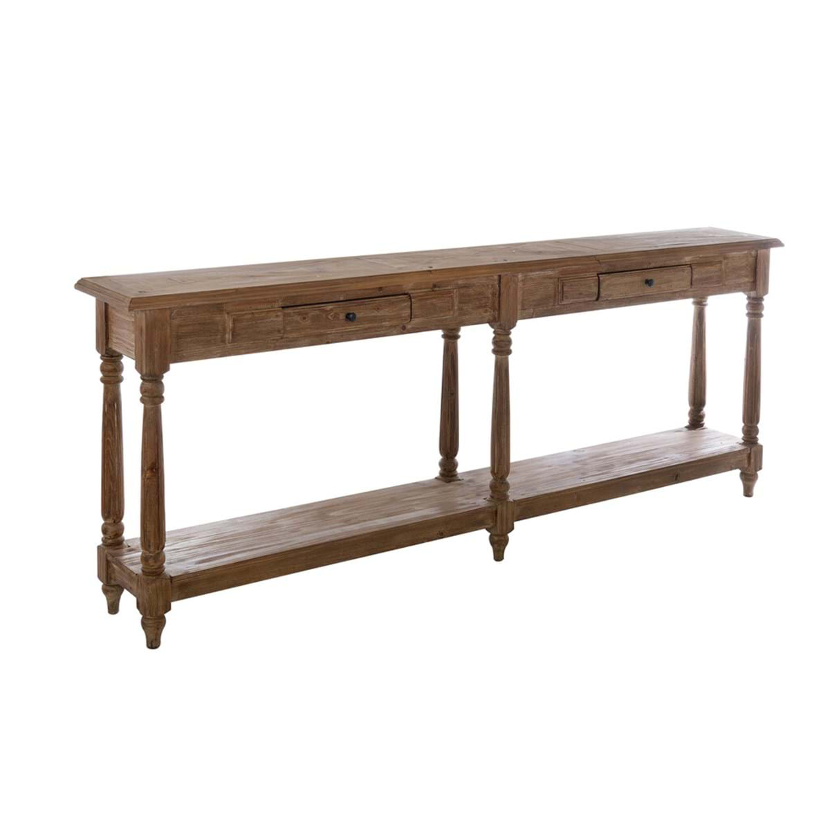 Console in legno con cassetti