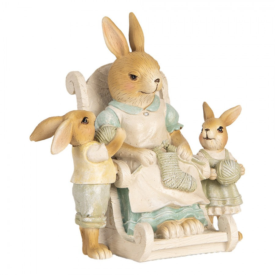 Statuetta nonna coniglia con coniglietti