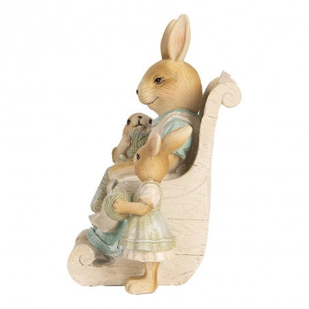 Statuetta nonna coniglia con coniglietti
