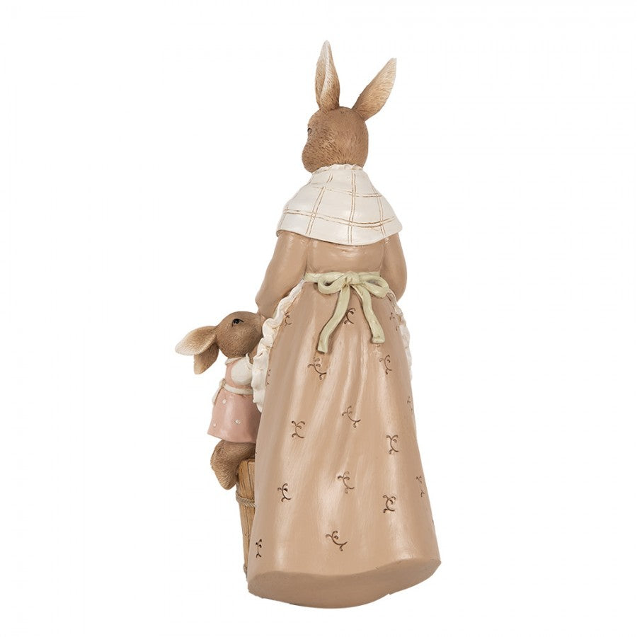 Statuetta decorativa Mamma coniglia con figlia