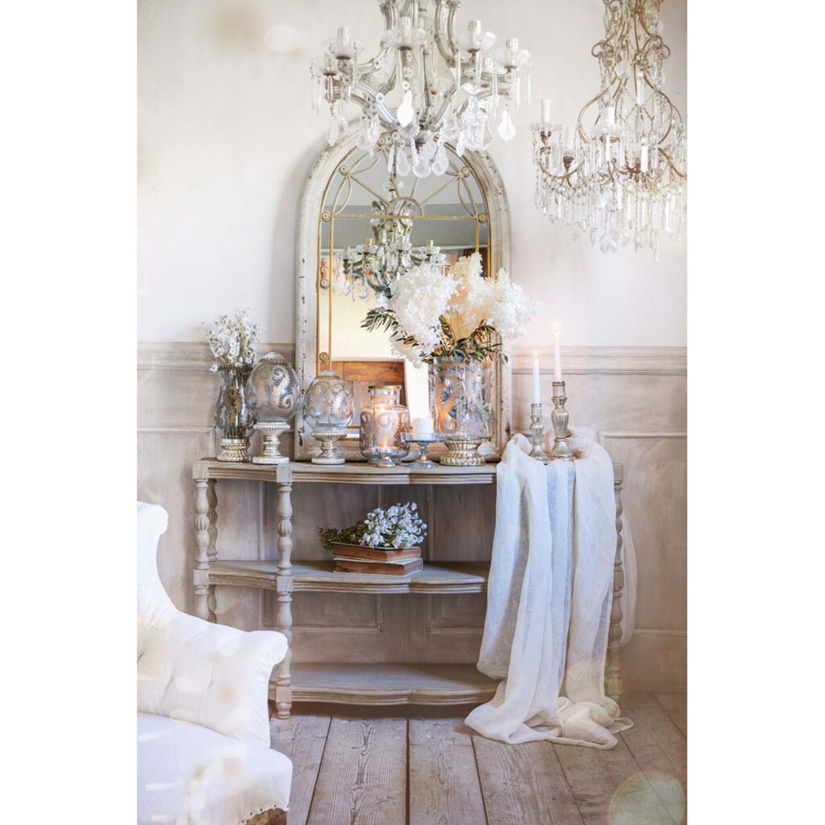 Porta candela vetro specchiato