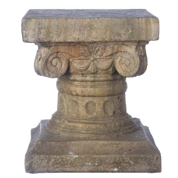 Base capitello corinzio in resina anticata