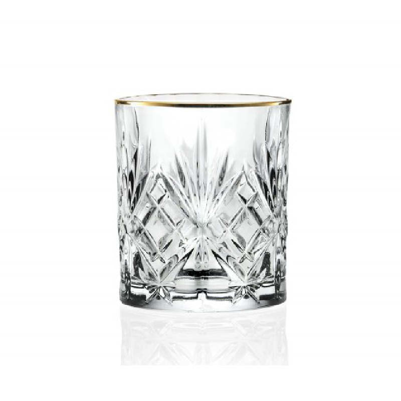 SET 6 Bicchiere Gold Crystal
