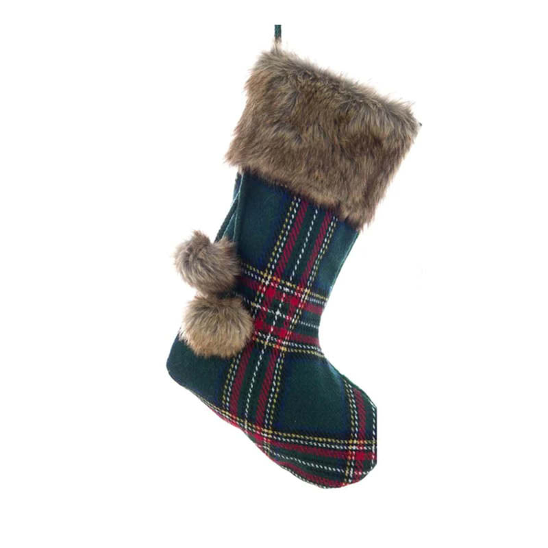 Calza Tartan Pelliccia