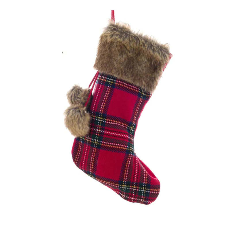 Calza Tartan Pelliccia