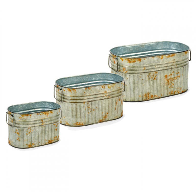 Set vasi metallo