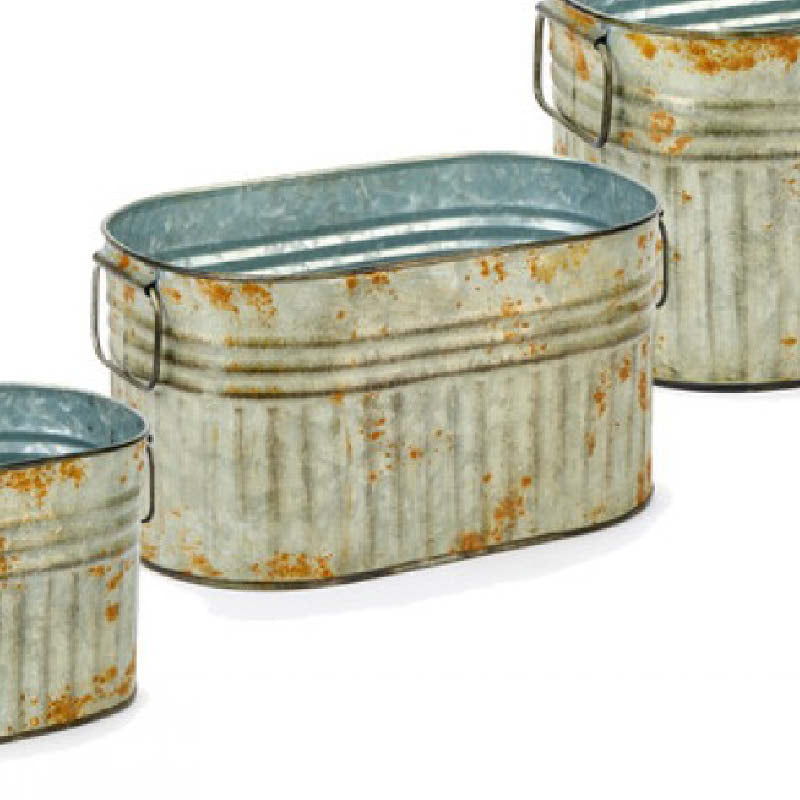 Set vasi metallo