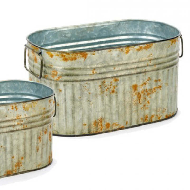 Set vasi metallo