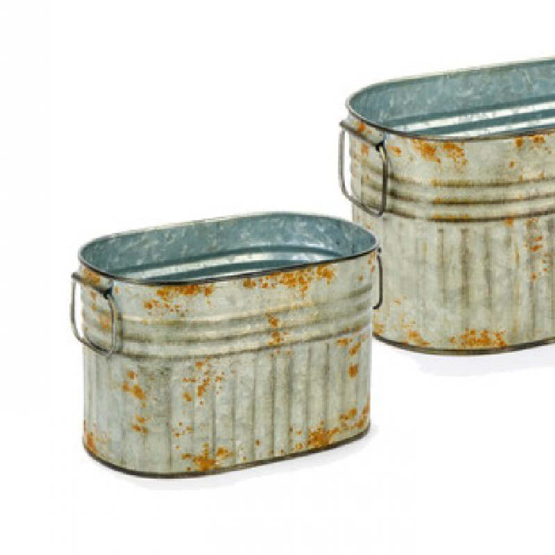 Set vasi metallo