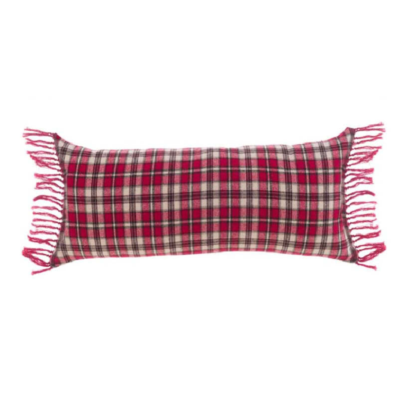 Cuscino tartan con frange