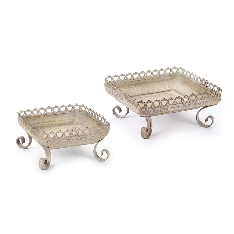 Set vassoi metallo
