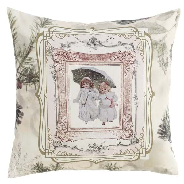 Cuscino Bambine sotto la Neve