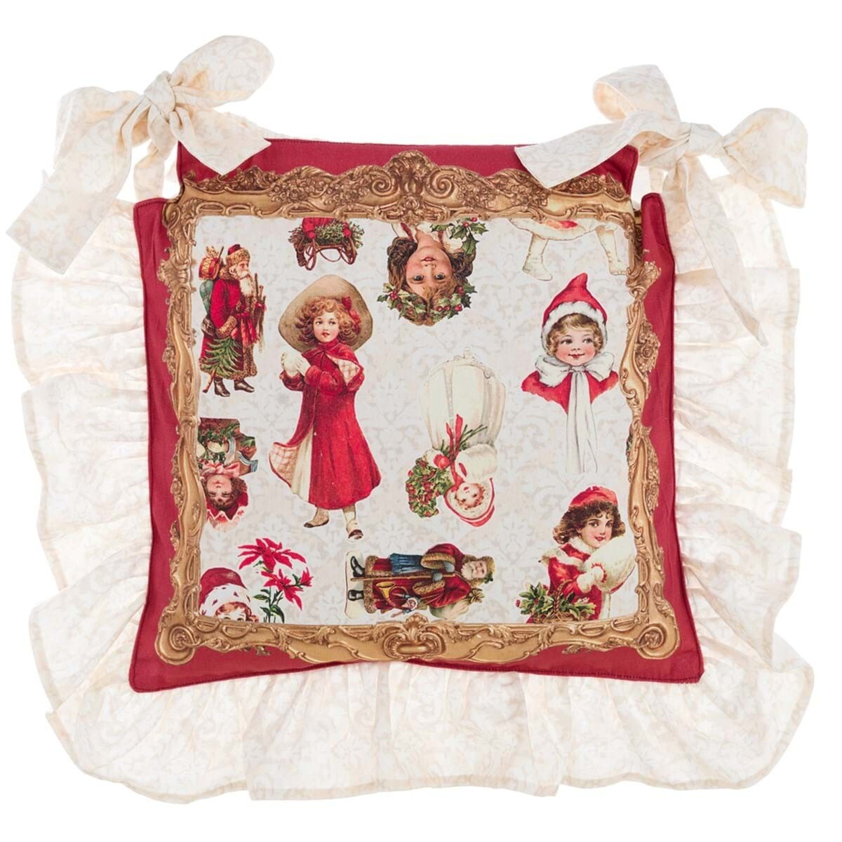 4 federe cuscino sedia natale