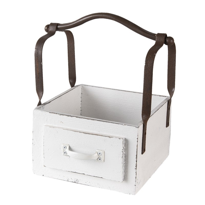Cestino porta oggetti bianco