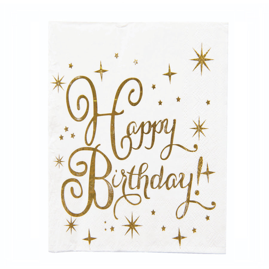 Tovaglioli Compleanno Oro E Nero - Confezione Da 40 Tovaglioli Laminati 33x33cm Per Feste - Foto 4