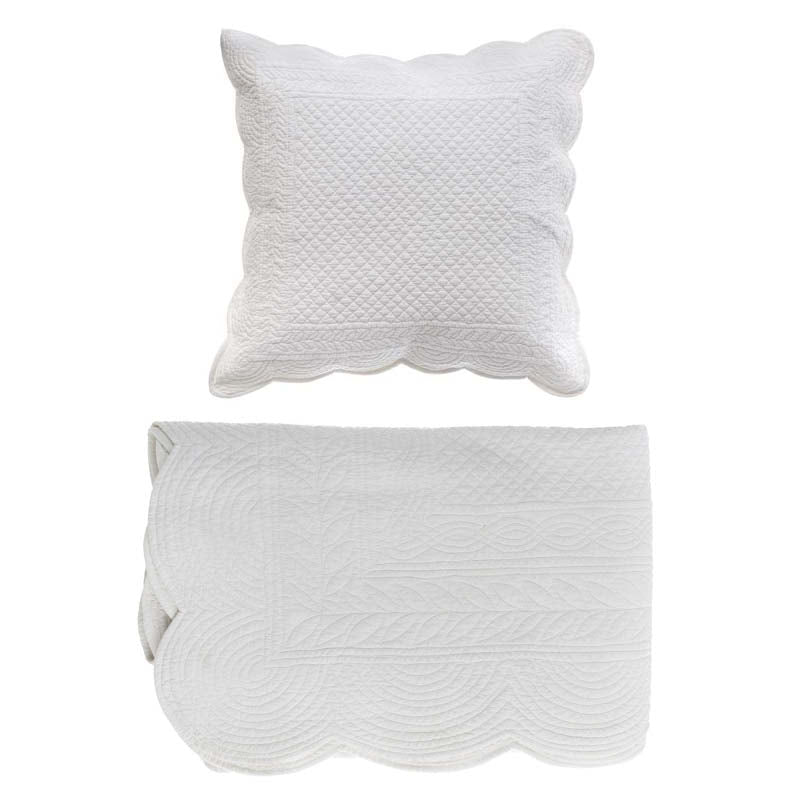 Boutis Matrimoniale Bianco
