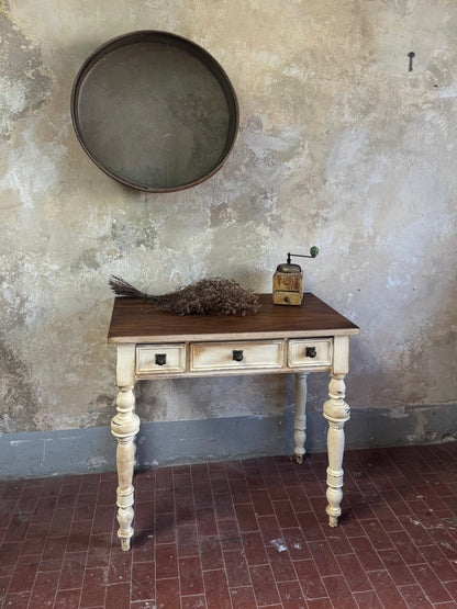 Mobiletto scrivania color avorio stile Shabby Chic