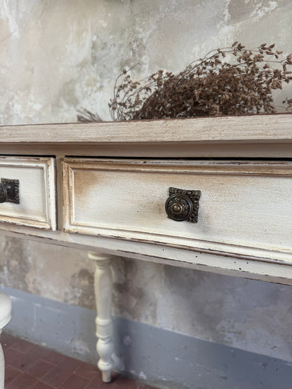 Mobiletto scrivania color avorio stile Shabby Chic