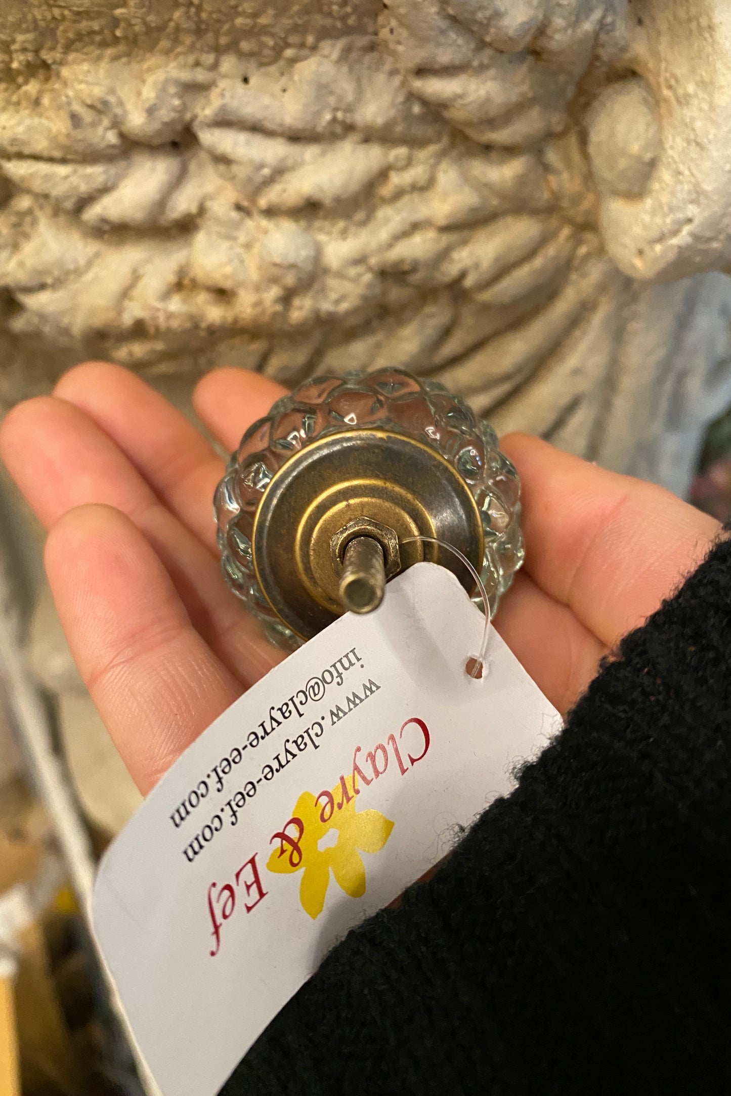 Pomello in vetro tondo