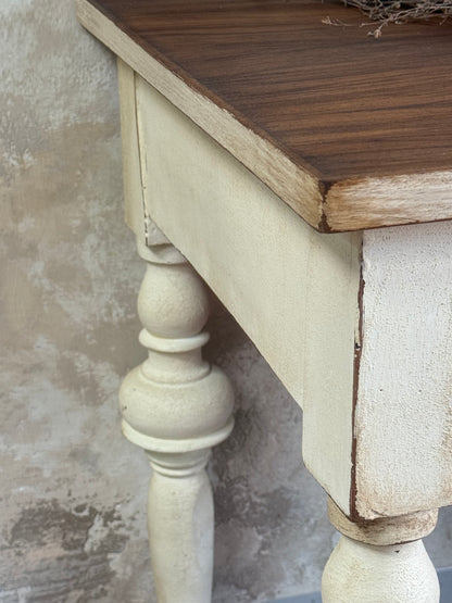 Mobiletto scrivania color avorio stile Shabby Chic