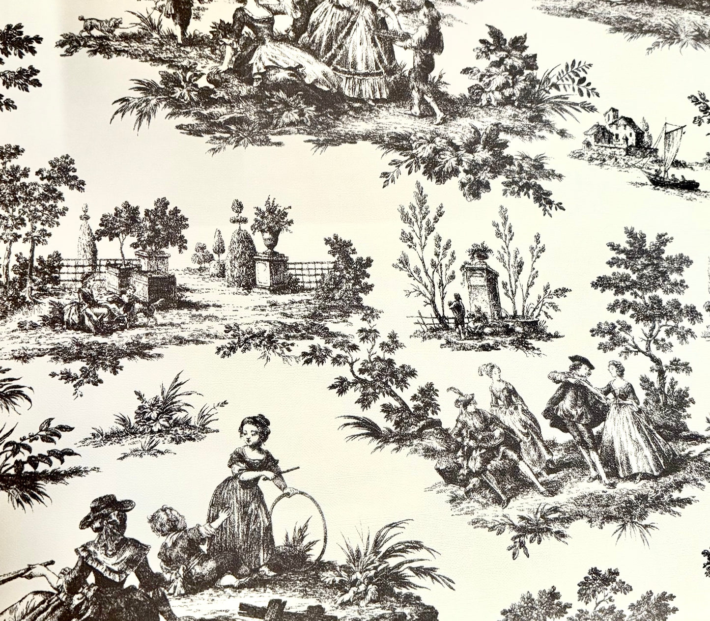 Carta da parati “Toile de Jouy armonia Noir” (Copia)