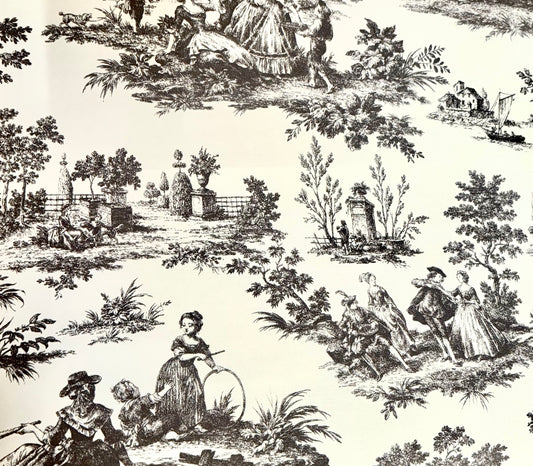 Carta da parati “Toile de Jouy armonia Noir” (Copia)