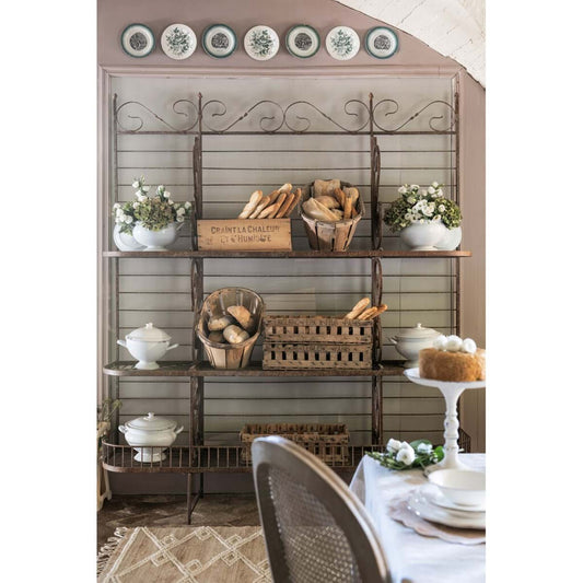 Etagere in metallo anticato