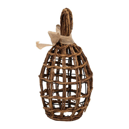 Statuetta coniglio in rattan