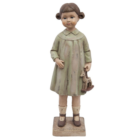 Statuetta bambina con cavallino