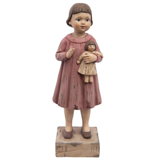 Statuetta bambina con orsacchiotto grande
