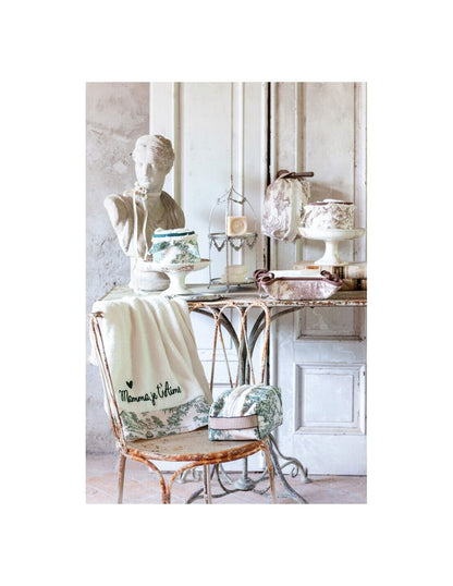 Cestino lavette Toile De Jouy marrone