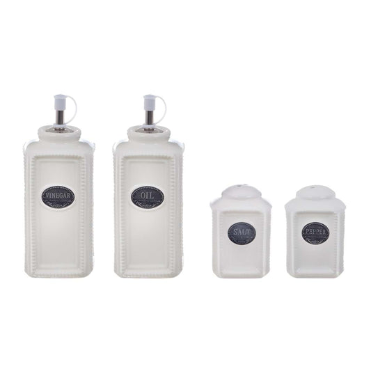 Set cucina quattro pz - olio/aceto/sale/pepe
