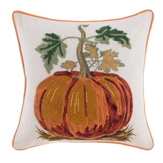 Cuscino zucca ricamata