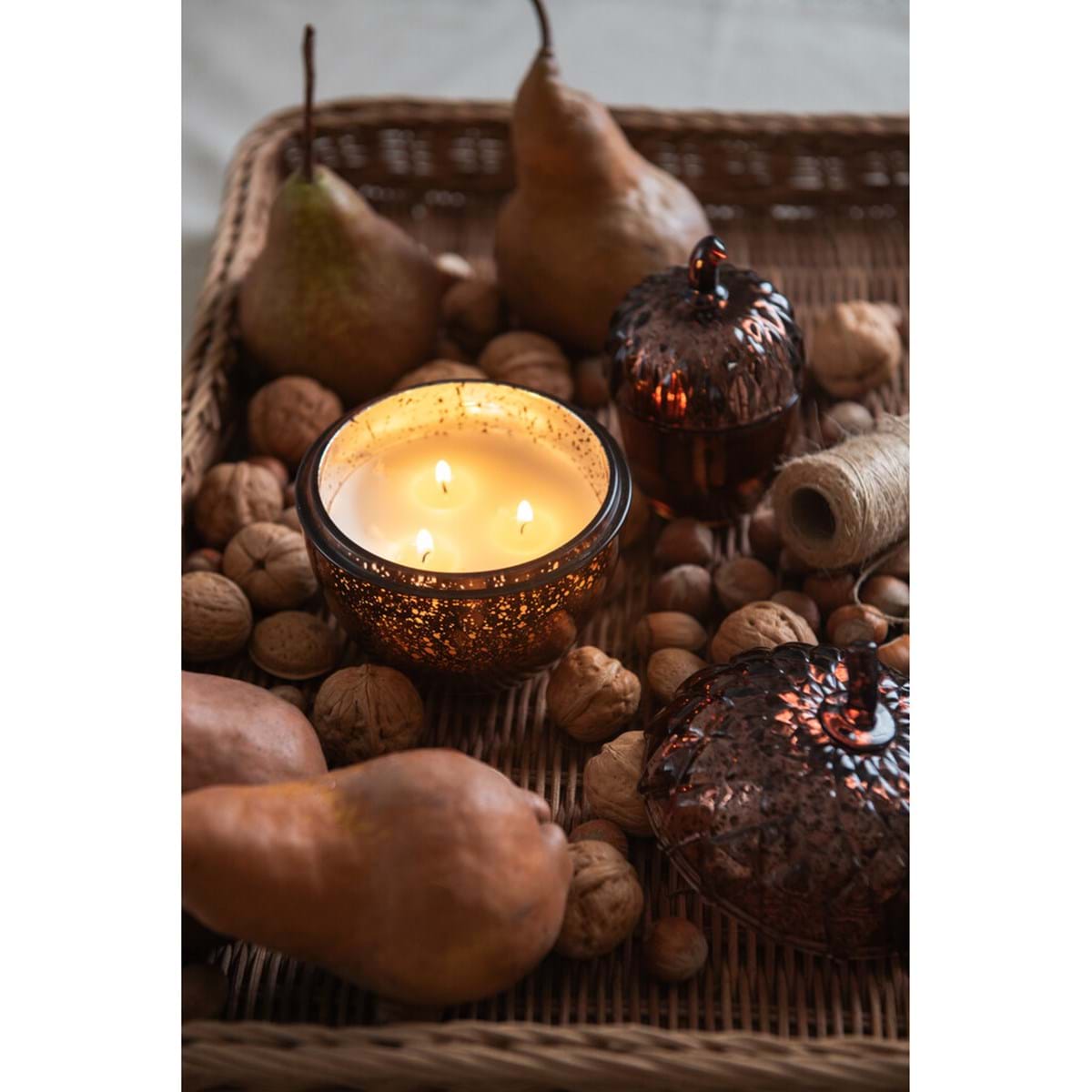 Set 2 candele profumate a forma di pigna