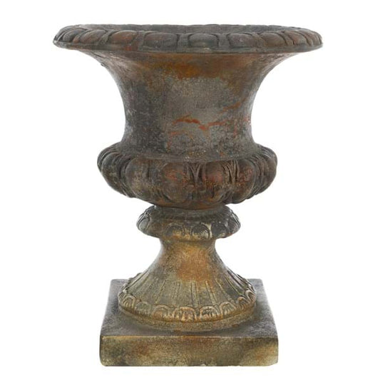 Vaso anticato in resina