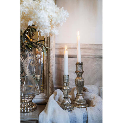 Porta candela vetro specchiato