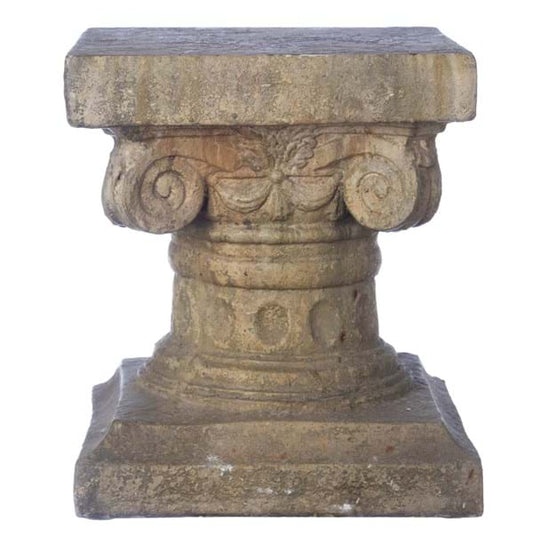 Base capitello corinzio in resina anticata