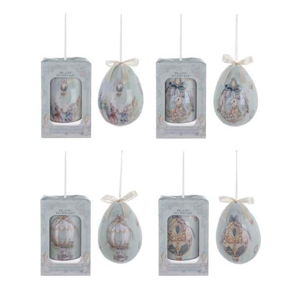 Uovo di pasqua con scatola regalo azzurro