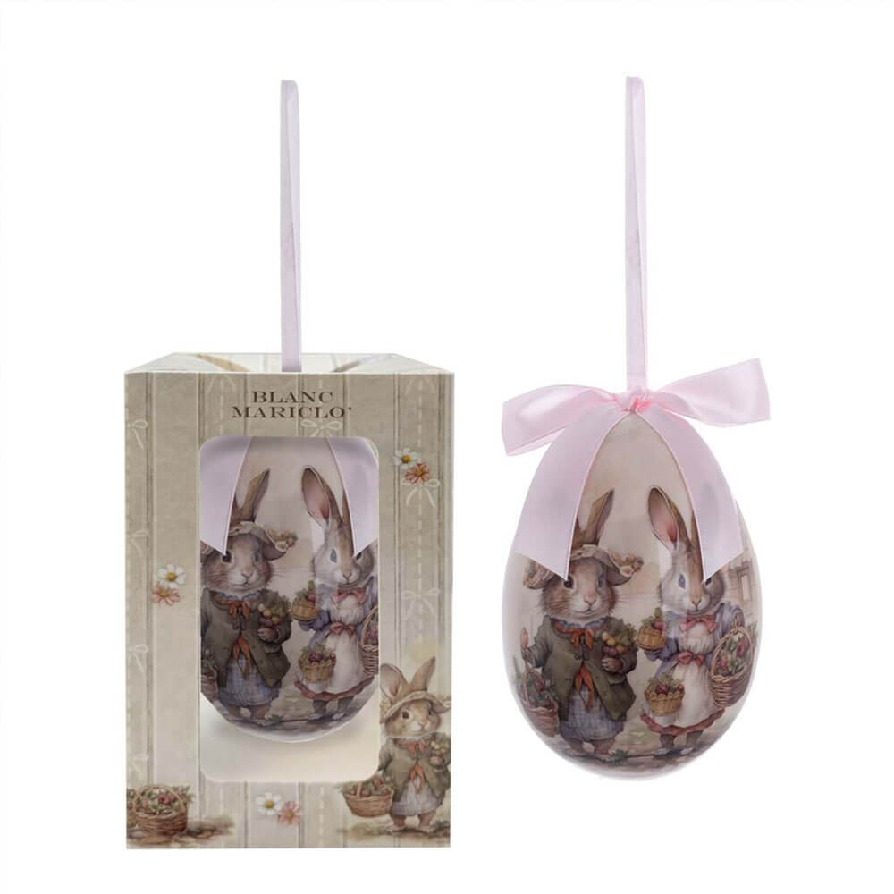 Uovo di pasqua con scatola regalo rosa