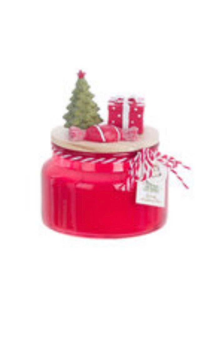Candela profumata Natalizia con contenitore a tema