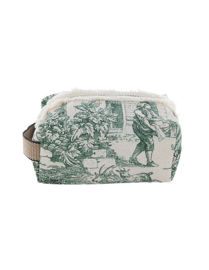 Pochette da viaggio Toilette De Jouy Blanc Mariclò verde