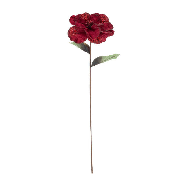 Fiore artificiale velluto rosso