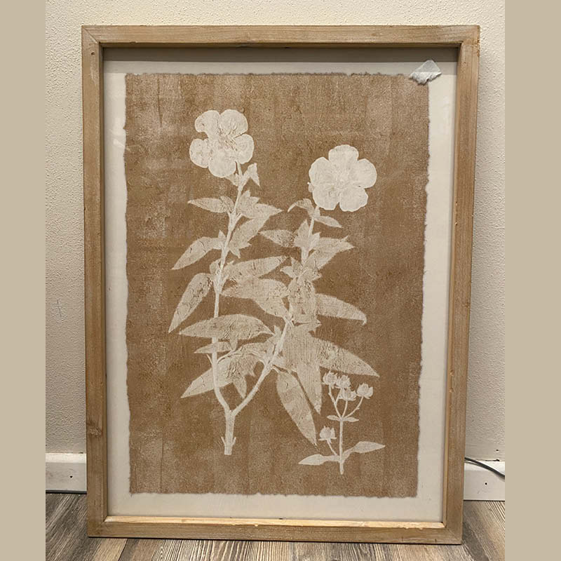 Quadro legno floreale