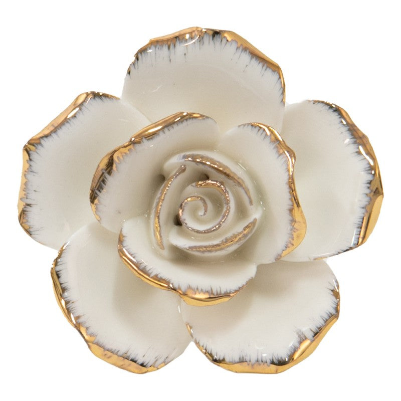 Pomello fiore panna-oro