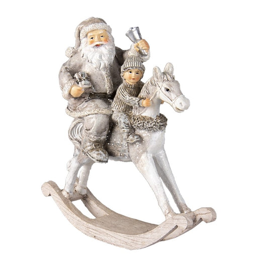 Babbo Natale su dondolo grigio