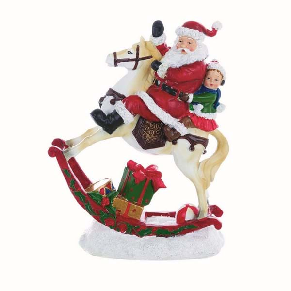Babbo Natale cavallo a dondolo