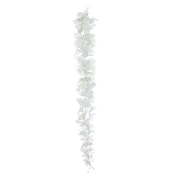 Fiore di ortensia artificiale cadente bianco