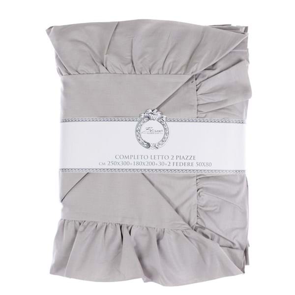 Lenzuoli matr. Grigio Infinity